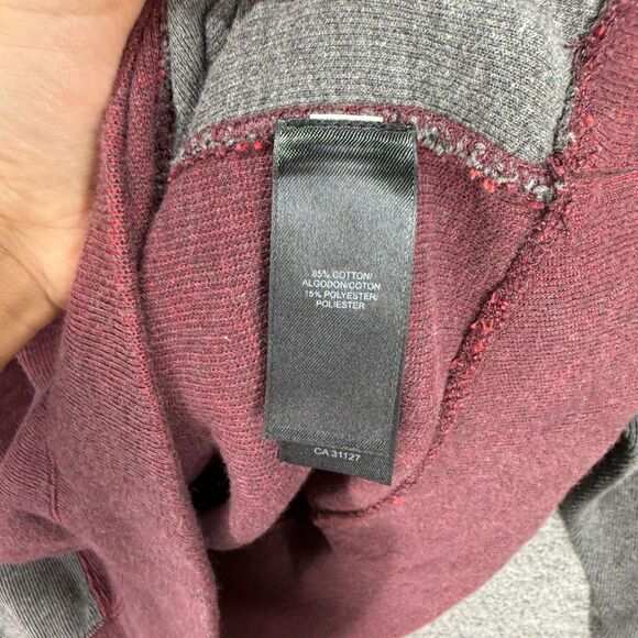 DKNY Jeans Sweater Pullover Men XL Gray Knit Cotton Long Sleeve Round Neck - Picture 4 of 7